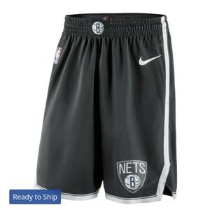Nike Mens Standard Fit Dry Fit Brooklyn Nets Short